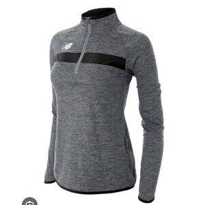 New Balance Women's Team Black Athletics Half Zip Quick Dry Shirt Women's Small